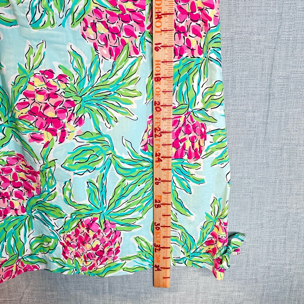 Lilly Pulitzer Pineapple Print Sleeveless Midi Dress - Aqua, Pink & Green - Picture 14 of 14